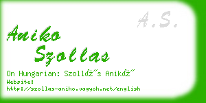 aniko szollas business card